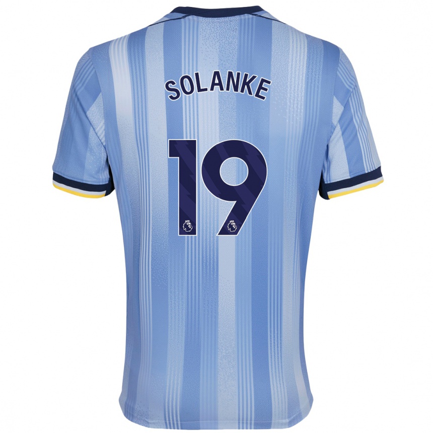 Kids Football Dominic Solanke #19 Light Blue Away Jersey 2024/25 T-Shirt Australia