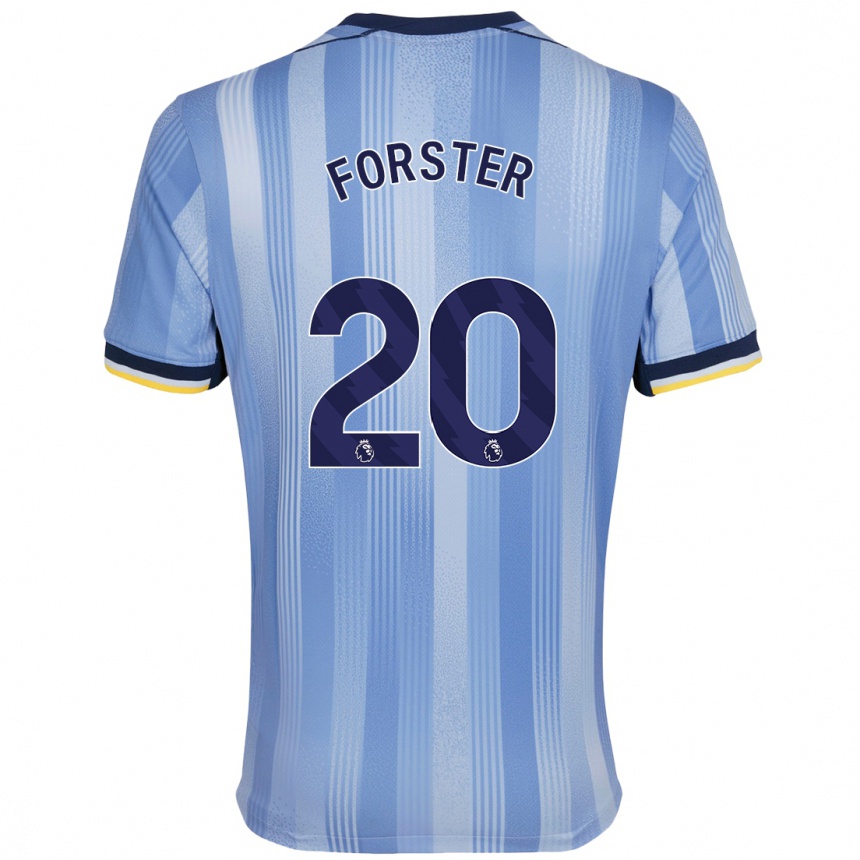 Kids Football Fraser Forster #20 Light Blue Away Jersey 2024/25 T-Shirt Australia