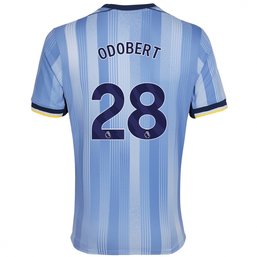 Kids Football Wilson Odobert #28 Light Blue Away Jersey 2024/25 T-Shirt Australia