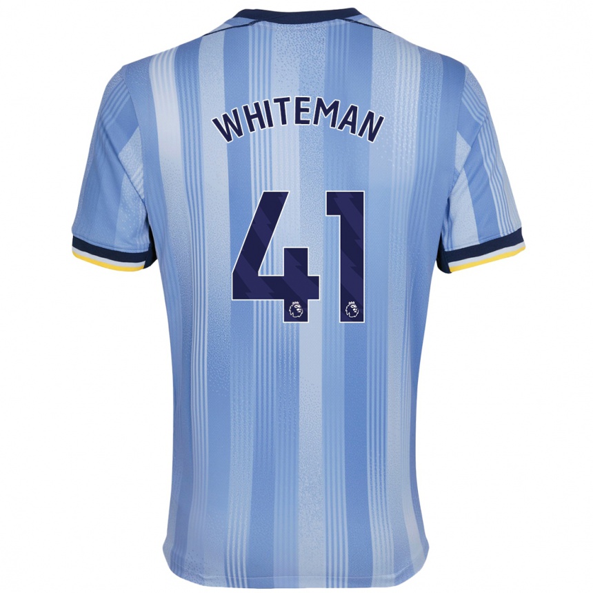 Kids Football Alfie Whiteman #41 Light Blue Away Jersey 2024/25 T-Shirt Australia