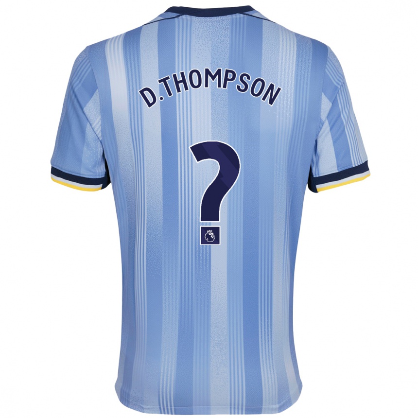 Kids Football Dylan Thompson #0 Light Blue Away Jersey 2024/25 T-Shirt Australia