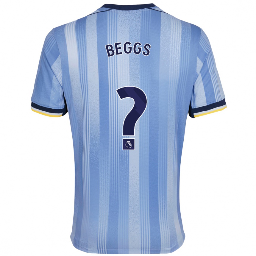 Kids Football Jamel Beggs #0 Light Blue Away Jersey 2024/25 T-Shirt Australia