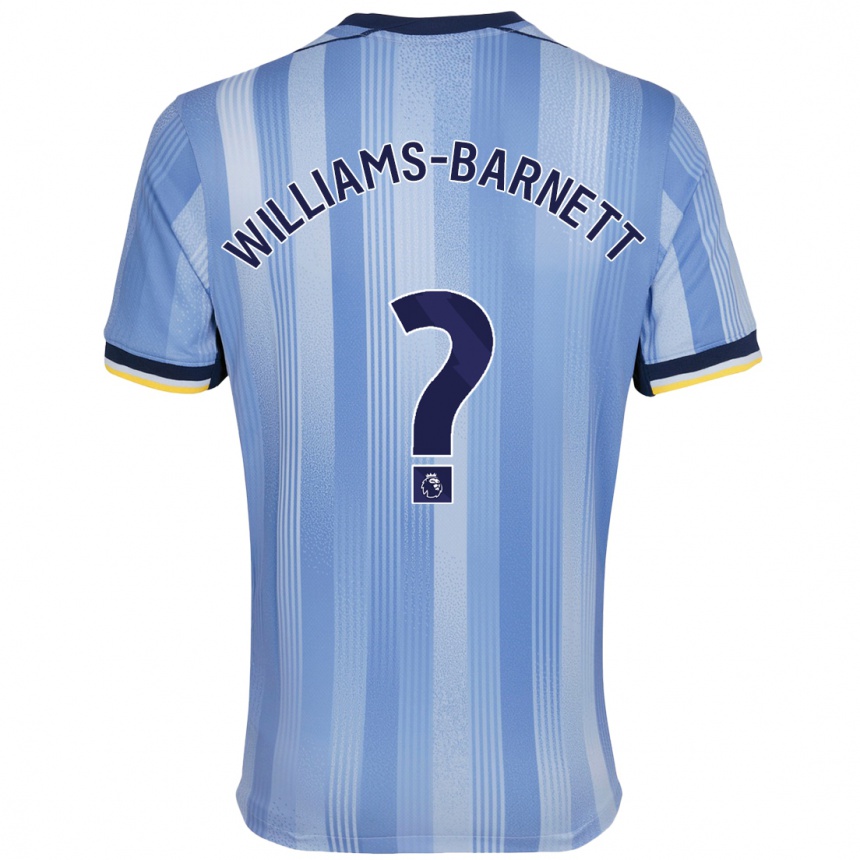 Kids Football Lucá Williams-Barnett #0 Light Blue Away Jersey 2024/25 T-Shirt Australia