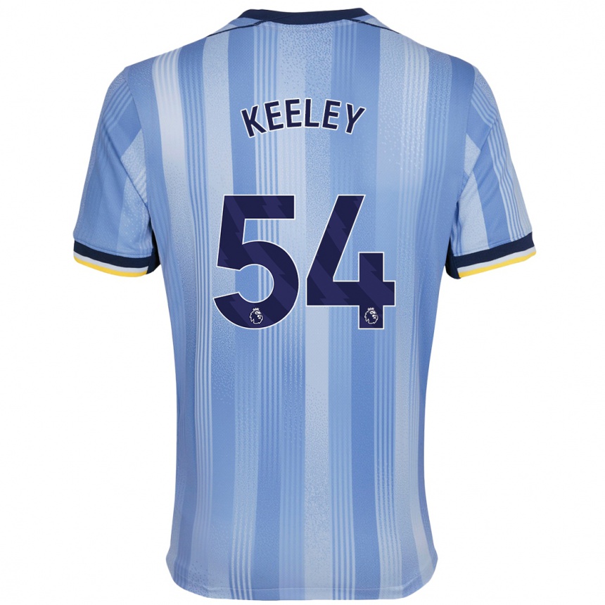 Kids Football Josh Keeley #54 Light Blue Away Jersey 2024/25 T-Shirt Australia