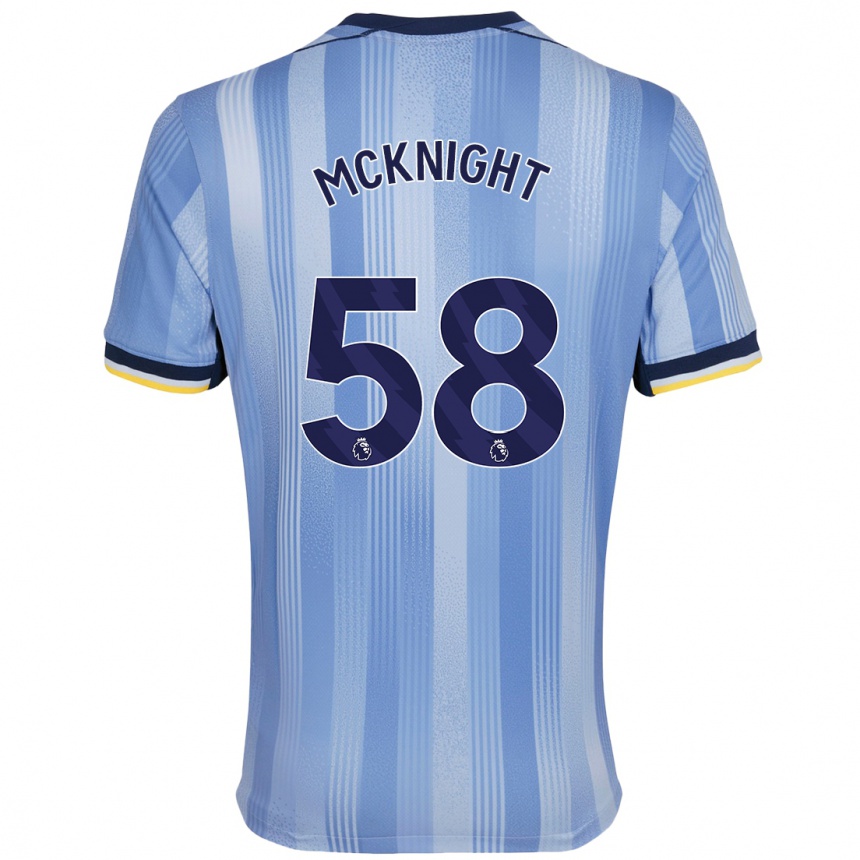 Kids Football Maxwell Mcknight #58 Light Blue Away Jersey 2024/25 T-Shirt Australia