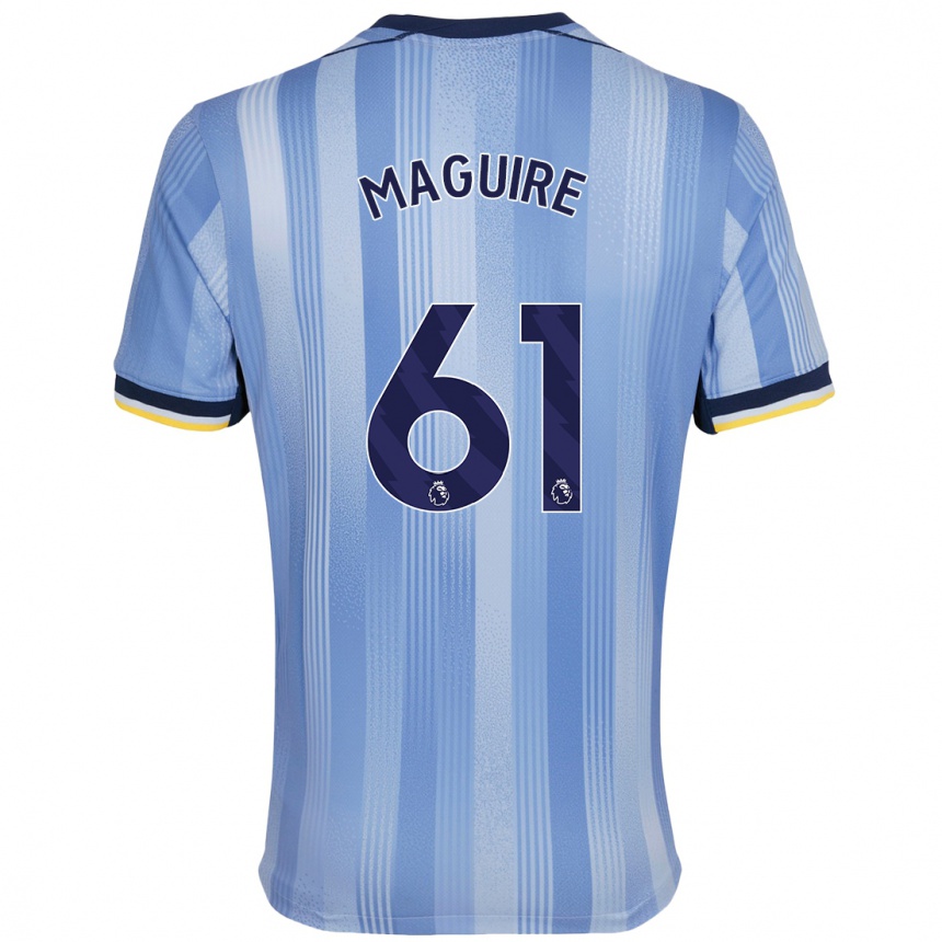 Kids Football Aaron Maguire #61 Light Blue Away Jersey 2024/25 T-Shirt Australia