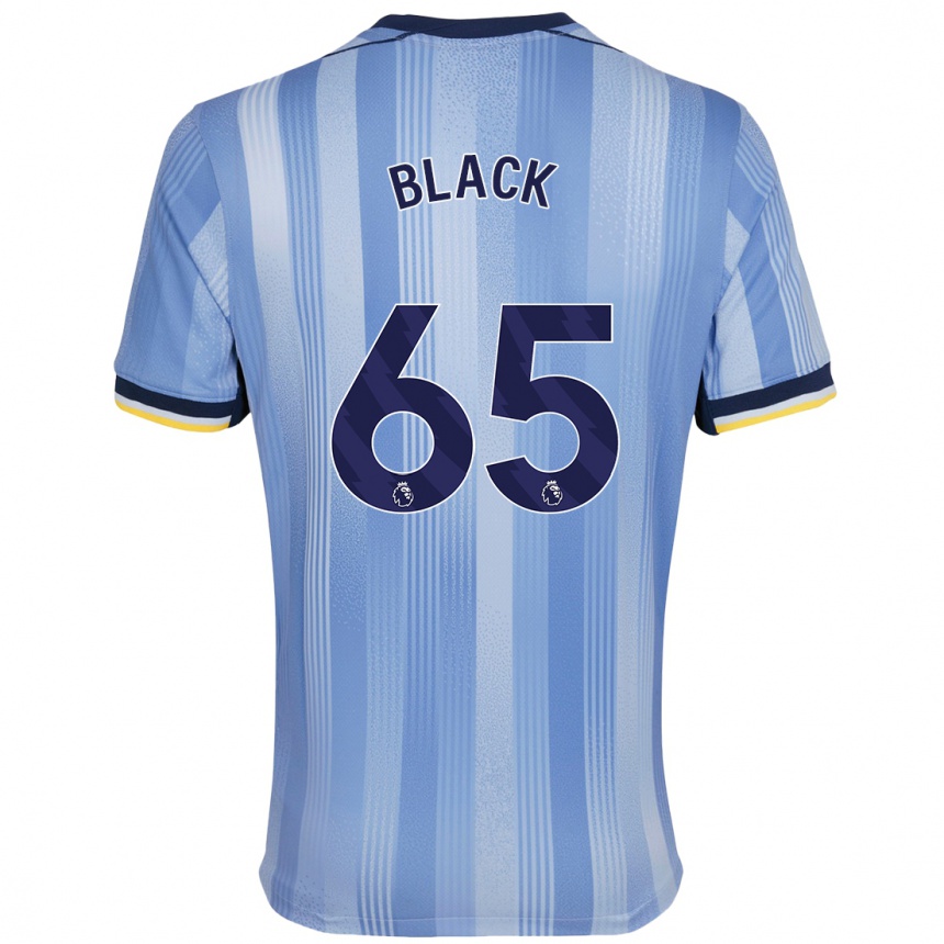 Kids Football Leo Black #65 Light Blue Away Jersey 2024/25 T-Shirt Australia