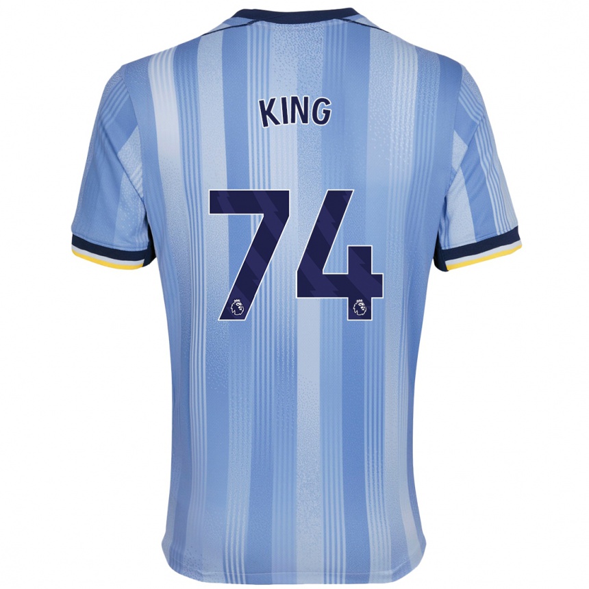 Kids Football Maeson King #74 Light Blue Away Jersey 2024/25 T-Shirt Australia