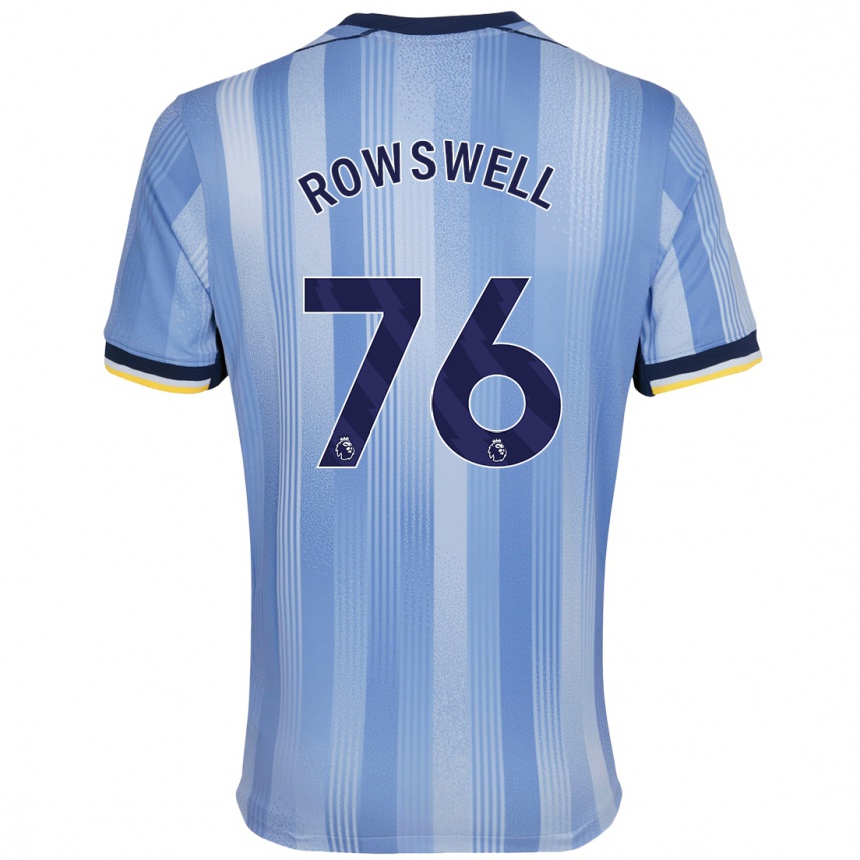 Kids Football James Rowswell #76 Light Blue Away Jersey 2024/25 T-Shirt Australia