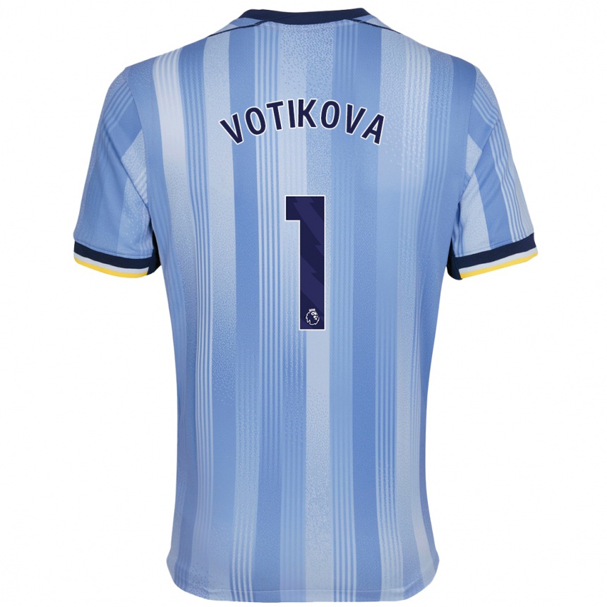 Kids Football Barbora Votíková #1 Light Blue Away Jersey 2024/25 T-Shirt Australia