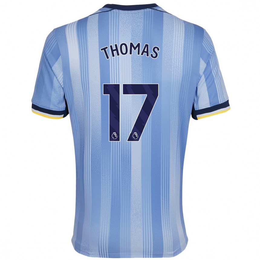 Kids Football Martha Thomas #17 Light Blue Away Jersey 2024/25 T-Shirt Australia