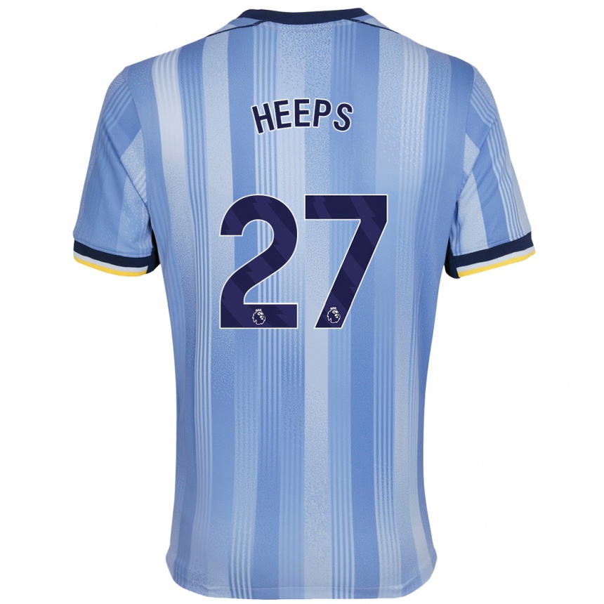 Kids Football Eleanor Heeps #27 Light Blue Away Jersey 2024/25 T-Shirt Australia