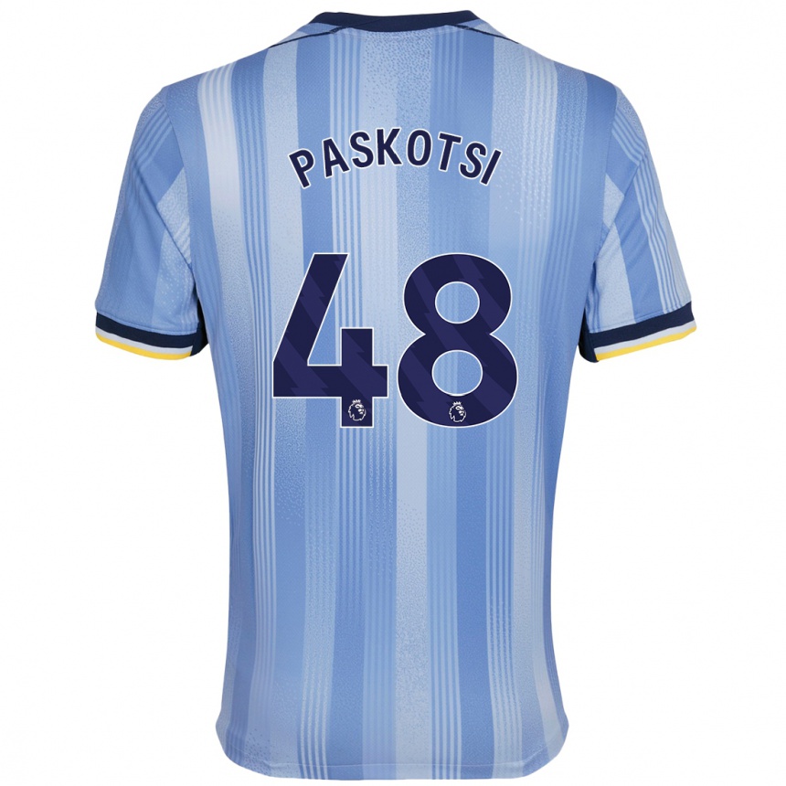 Kids Football Maksim Paskotsi #48 Light Blue Away Jersey 2024/25 T-Shirt Australia