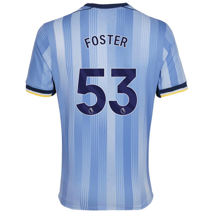 Kids Football Brooklyn Lyons Foster #53 Light Blue Away Jersey 2024/25 T-Shirt Australia