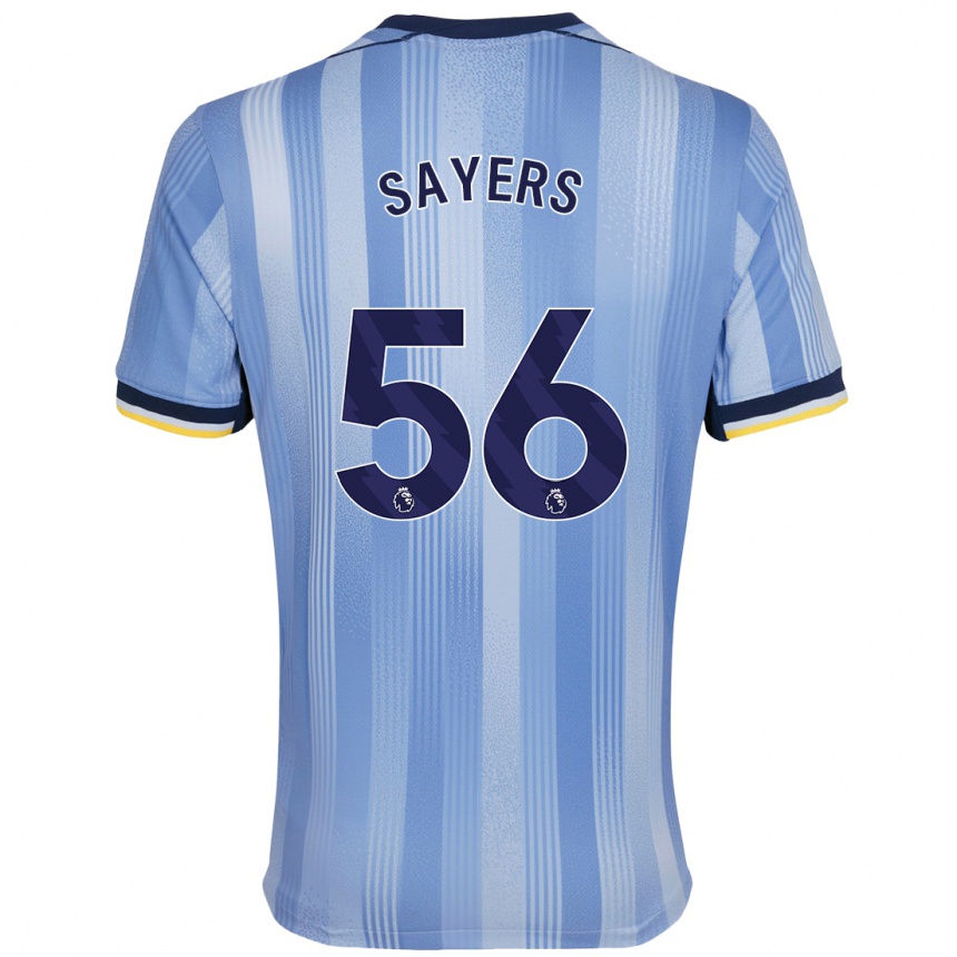 Kids Football Charlie Sayers #56 Light Blue Away Jersey 2024/25 T-Shirt Australia