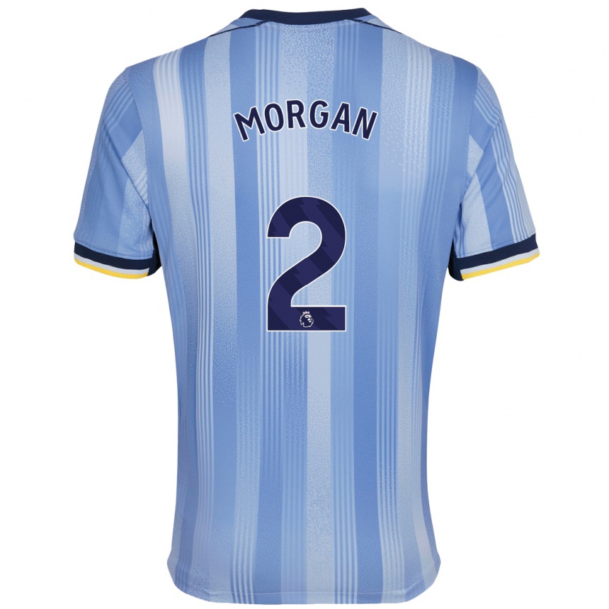 Kids Football Esther Morgan #2 Light Blue Away Jersey 2024/25 T-Shirt Australia