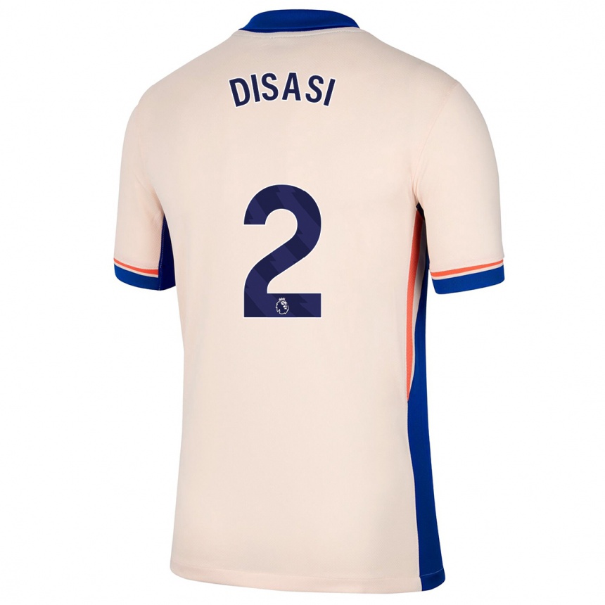 Kids Football Axel Disasi #2 Light Beige Away Jersey 2024/25 T-Shirt Australia