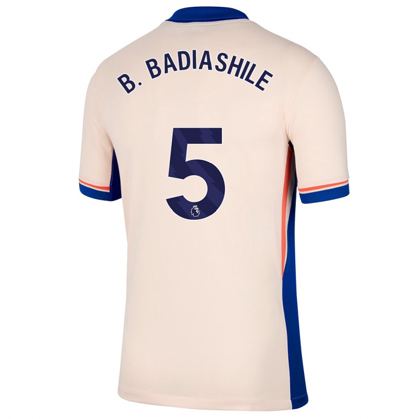 Kids Football Benoît Badiashile #5 Light Beige Away Jersey 2024/25 T-Shirt Australia