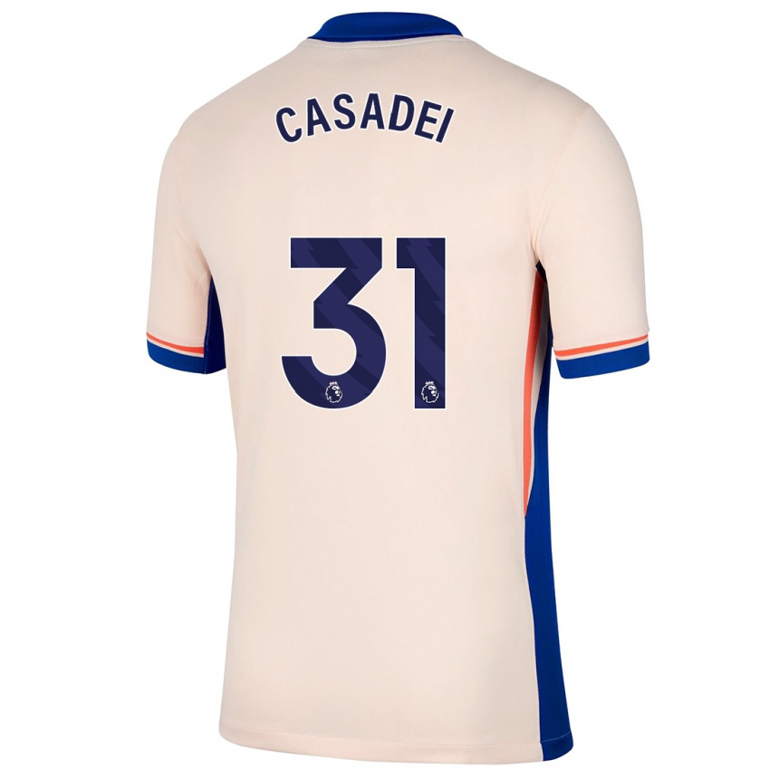 Kids Football Cesare Casadei #31 Light Beige Away Jersey 2024/25 T-Shirt Australia