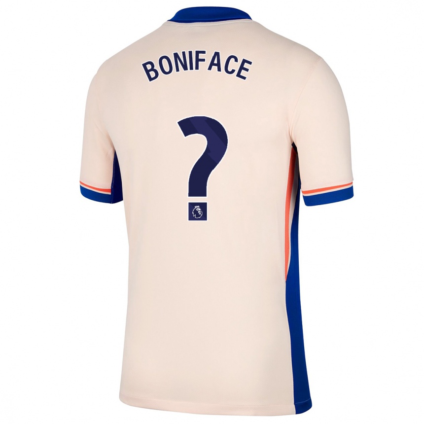 Kids Football Somto Boniface #0 Light Beige Away Jersey 2024/25 T-Shirt Australia