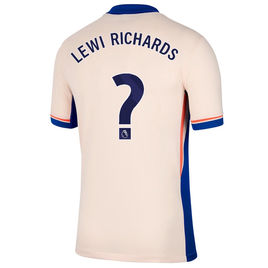 Kids Football Lewi Richards #0 Light Beige Away Jersey 2024/25 T-Shirt Australia