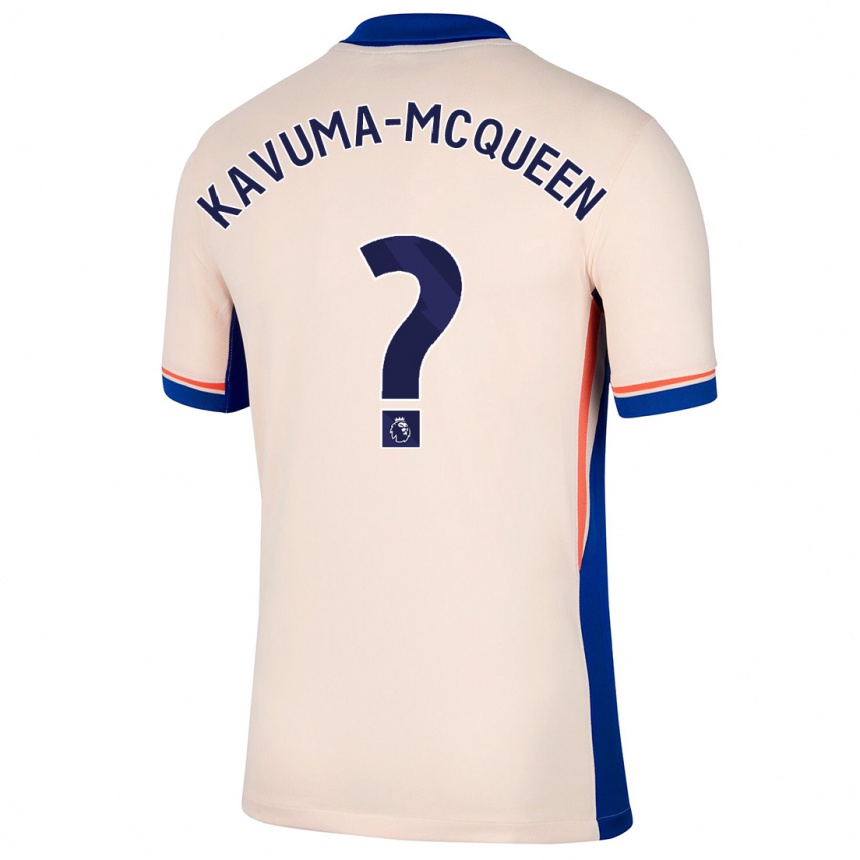 Kids Football Ryan Kavuma-Mcqueen #0 Light Beige Away Jersey 2024/25 T-Shirt Australia