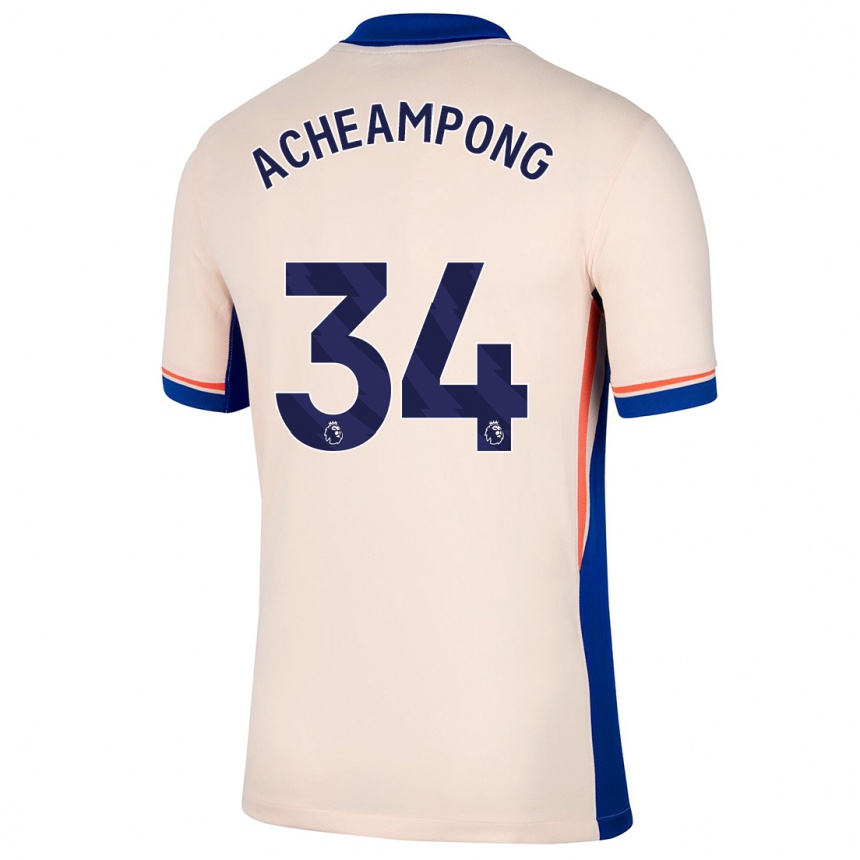 Kids Football Josh Acheampong #34 Light Beige Away Jersey 2024/25 T-Shirt Australia