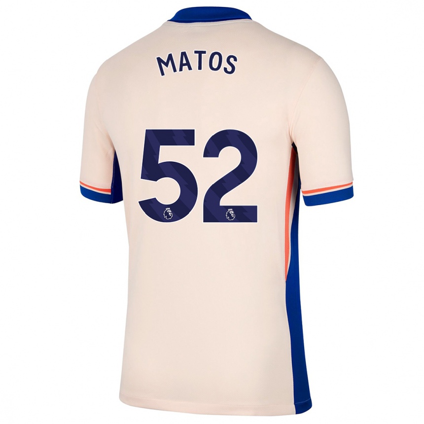 Kids Football Alex Matos #52 Light Beige Away Jersey 2024/25 T-Shirt Australia