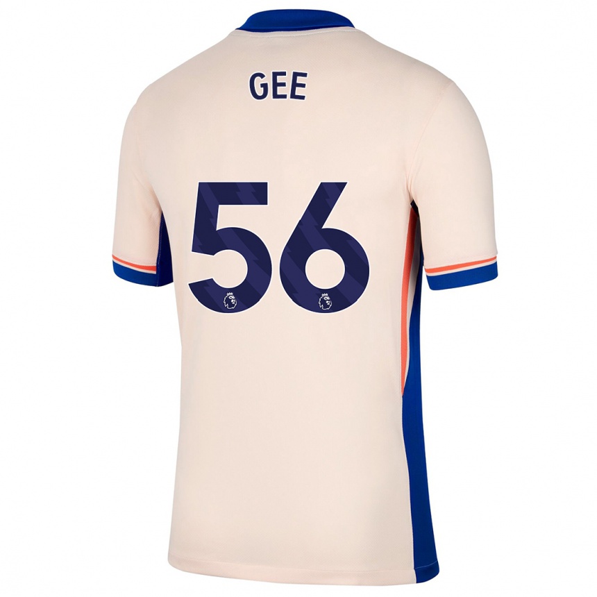 Kids Football Billy Gee #56 Light Beige Away Jersey 2024/25 T-Shirt Australia