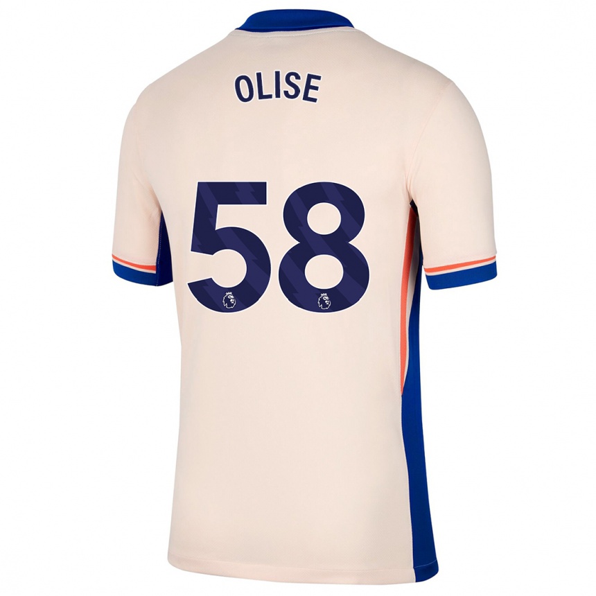 Kids Football Richard Olise #58 Light Beige Away Jersey 2024/25 T-Shirt Australia