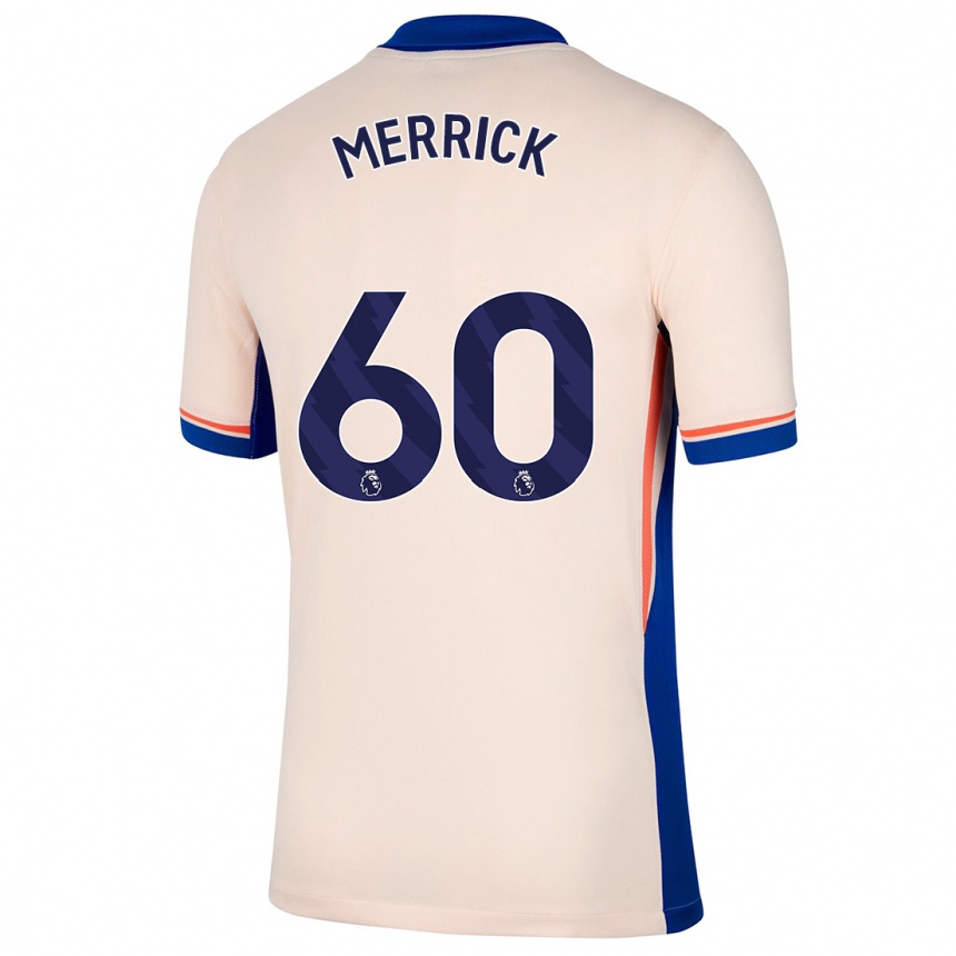 Kids Football Max Merrick #60 Light Beige Away Jersey 2024/25 T-Shirt Australia