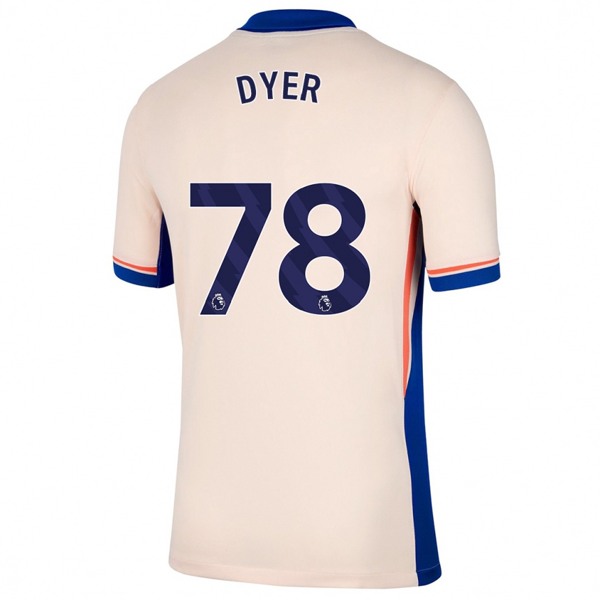 Kids Football Kiano Dyer #78 Light Beige Away Jersey 2024/25 T-Shirt Australia