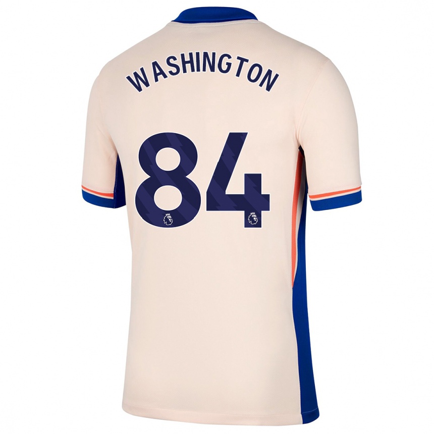 Kids Football Marcell Washington #84 Light Beige Away Jersey 2024/25 T-Shirt Australia