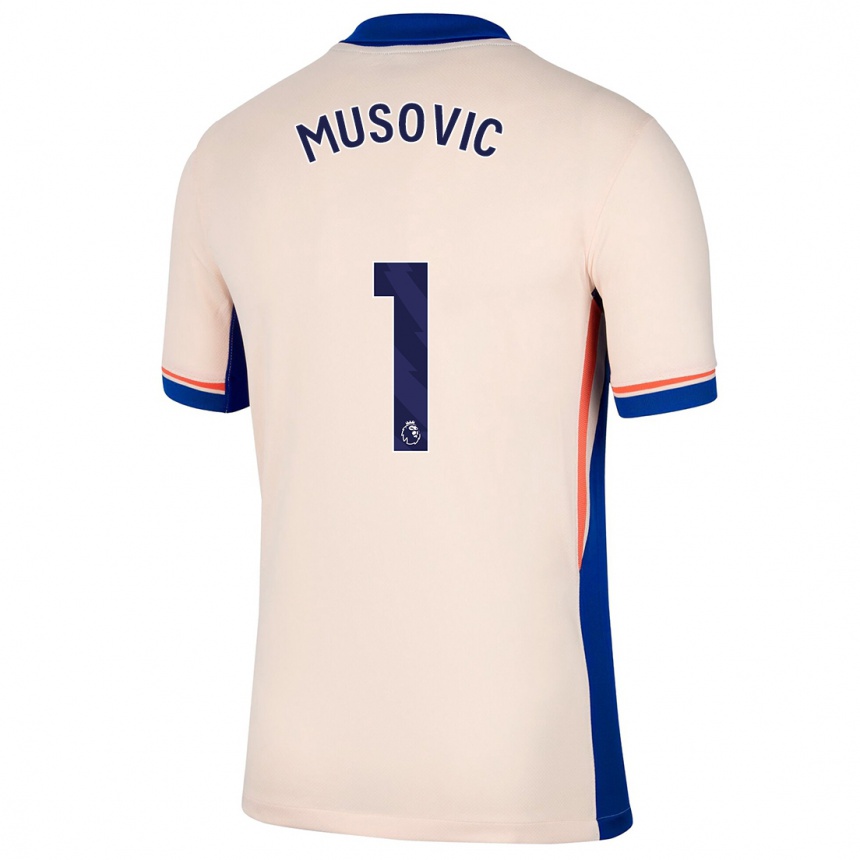 Kids Football Zecira Musovic #1 Light Beige Away Jersey 2024/25 T-Shirt Australia