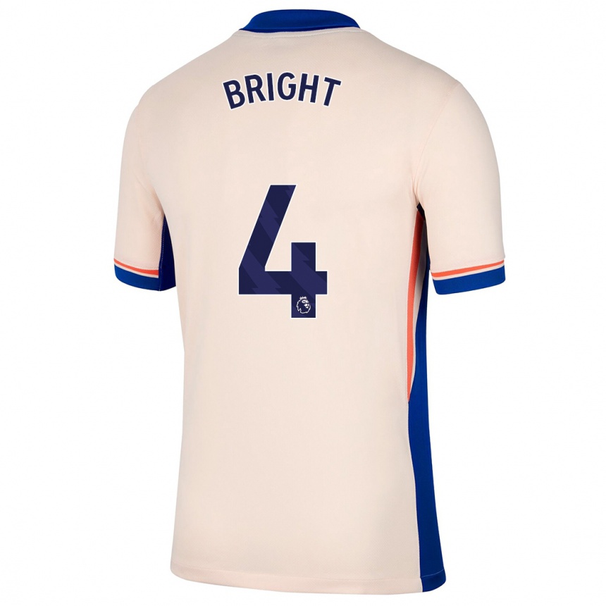 Kids Football Millie Bright #4 Light Beige Away Jersey 2024/25 T-Shirt Australia