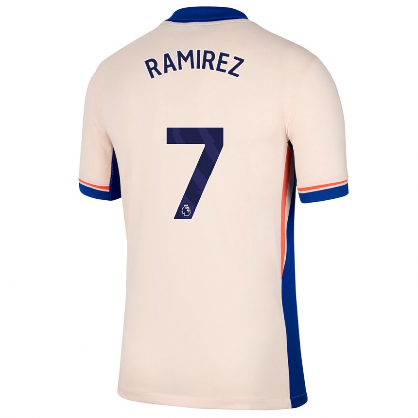 Kids Football Mayra Ramírez #7 Light Beige Away Jersey 2024/25 T-Shirt Australia