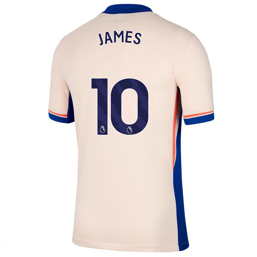 Kids Football Lauren James #10 Light Beige Away Jersey 2024/25 T-Shirt Australia