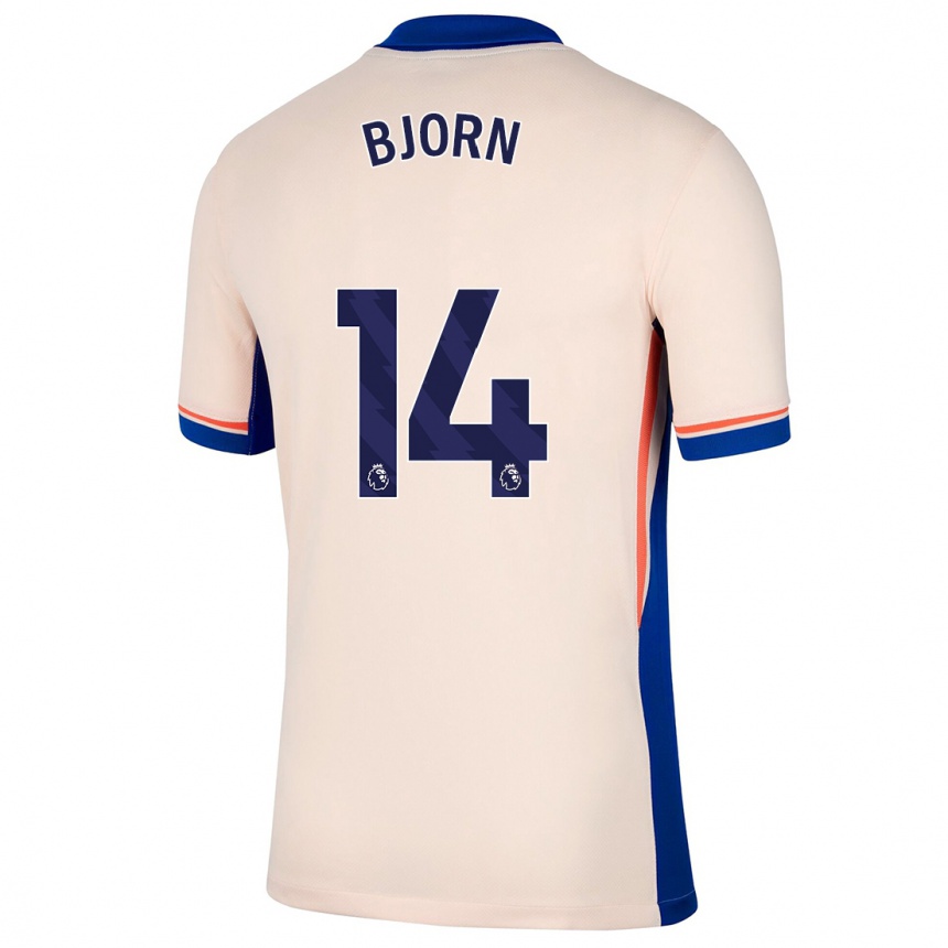 Kids Football Nathalie Björn #14 Light Beige Away Jersey 2024/25 T-Shirt Australia