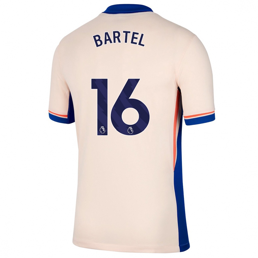 Kids Football Júlia Bartel #16 Light Beige Away Jersey 2024/25 T-Shirt Australia