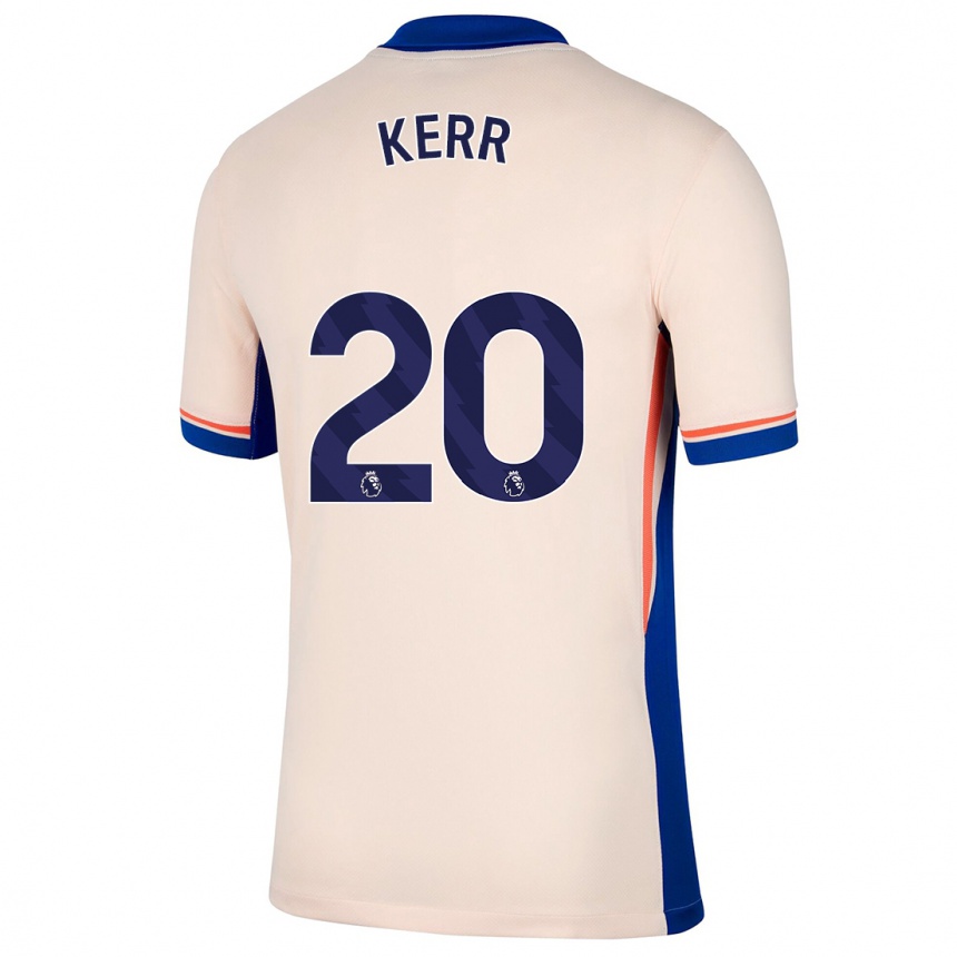 Kids Football Sam Kerr #20 Light Beige Away Jersey 2024/25 T-Shirt Australia