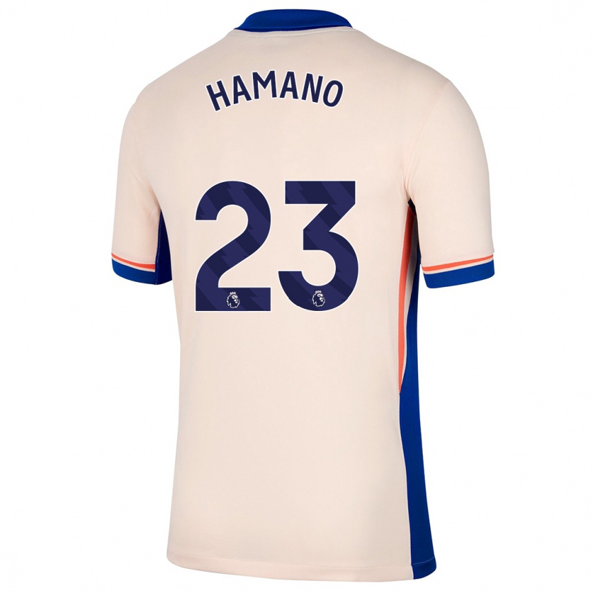 Kids Football Maika Hamano #23 Light Beige Away Jersey 2024/25 T-Shirt Australia