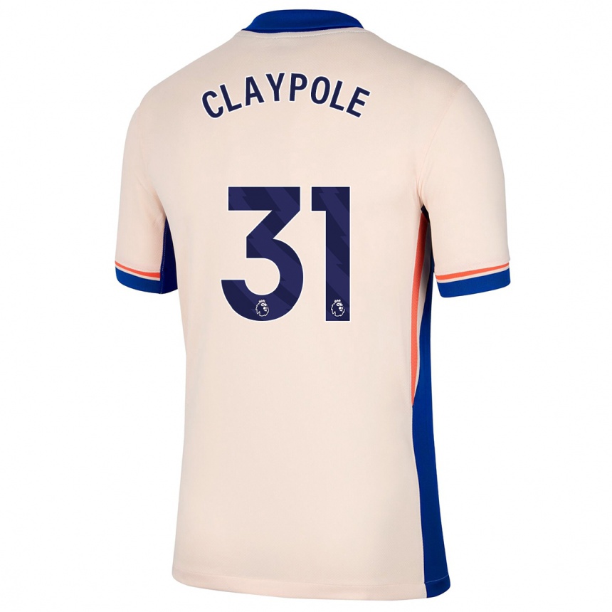 Kids Football Aimee Claypole #31 Light Beige Away Jersey 2024/25 T-Shirt Australia