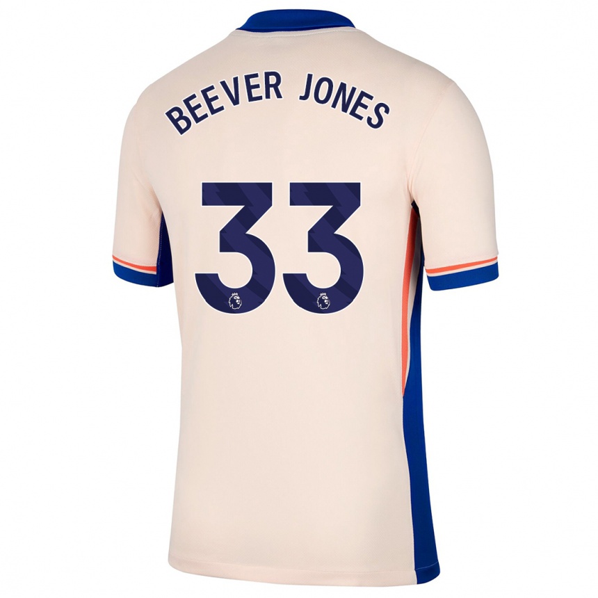 Kids Football Aggie Beever-Jones #33 Light Beige Away Jersey 2024/25 T-Shirt Australia