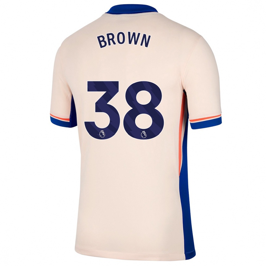 Kids Football Cerys Brown #38 Light Beige Away Jersey 2024/25 T-Shirt Australia