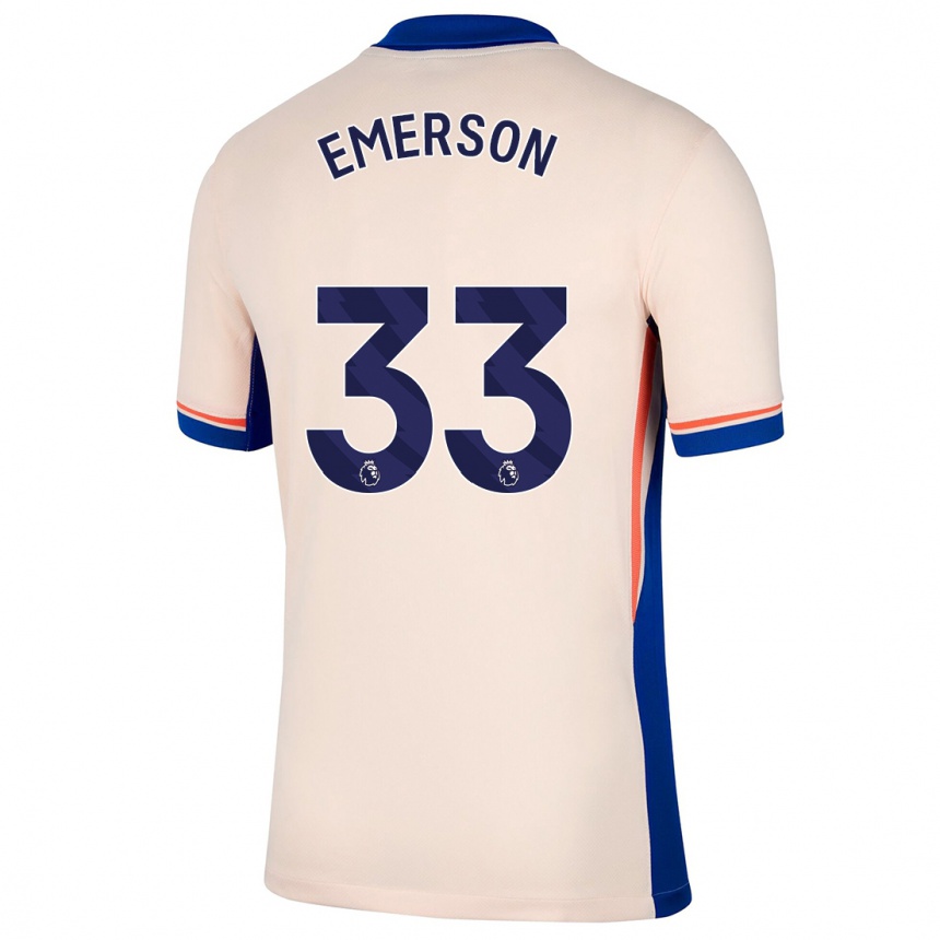 Kids Football Emerson #33 Light Beige Away Jersey 2024/25 T-Shirt Australia