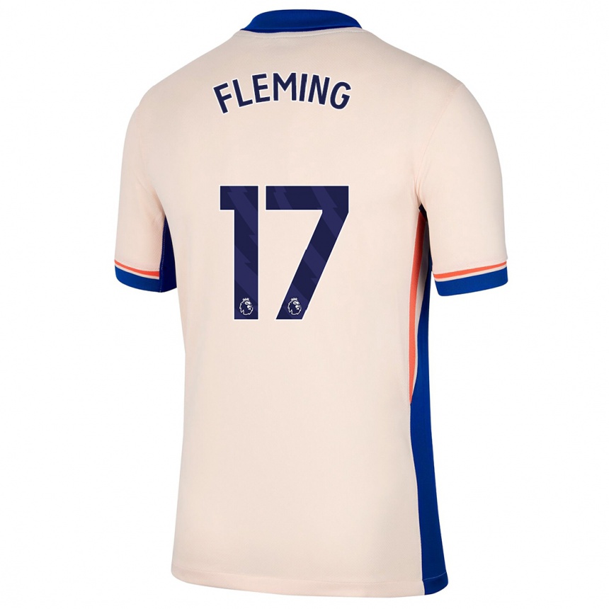 Kids Football Jessie Fleming #17 Light Beige Away Jersey 2024/25 T-Shirt Australia