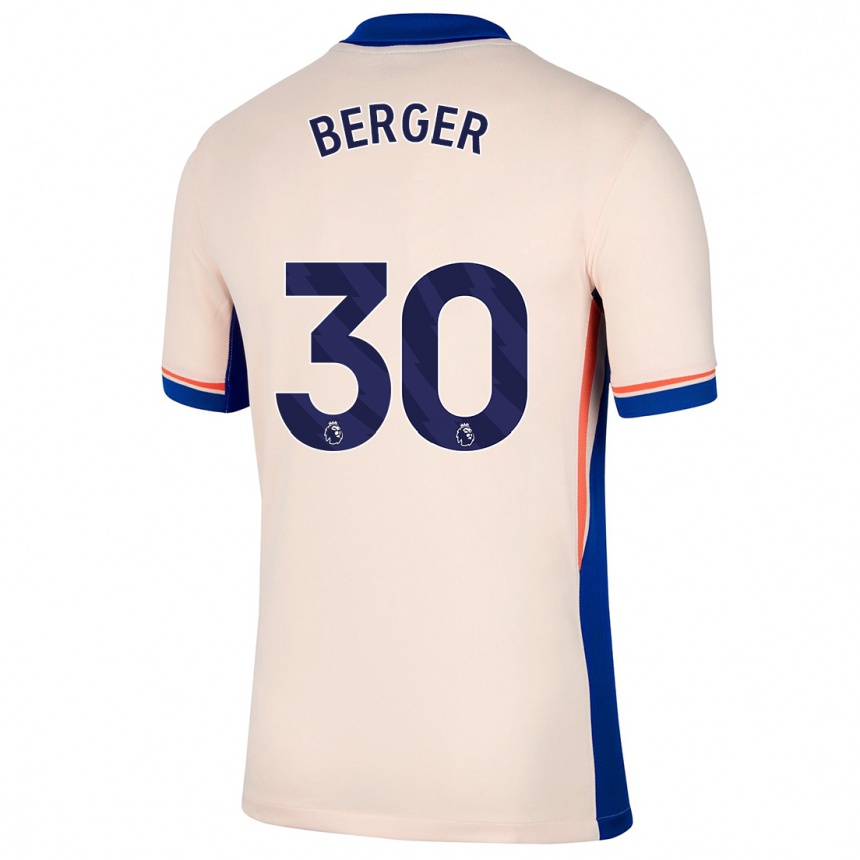 Kids Football Ann-Katrin Berger #30 Light Beige Away Jersey 2024/25 T-Shirt Australia