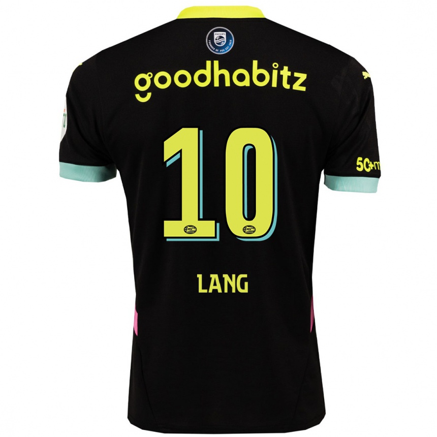 Kids Football Noa Lang #10 Black Yellow Away Jersey 2024/25 T-Shirt Australia