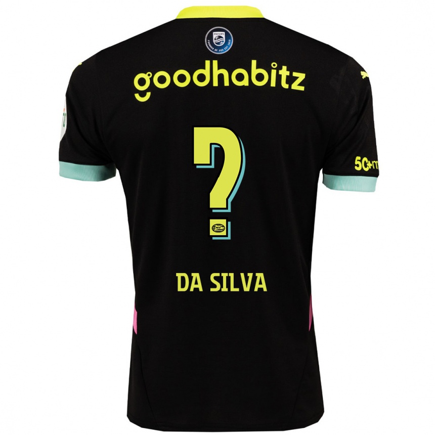 Kids Football Aston Da Silva #0 Black Yellow Away Jersey 2024/25 T-Shirt Australia