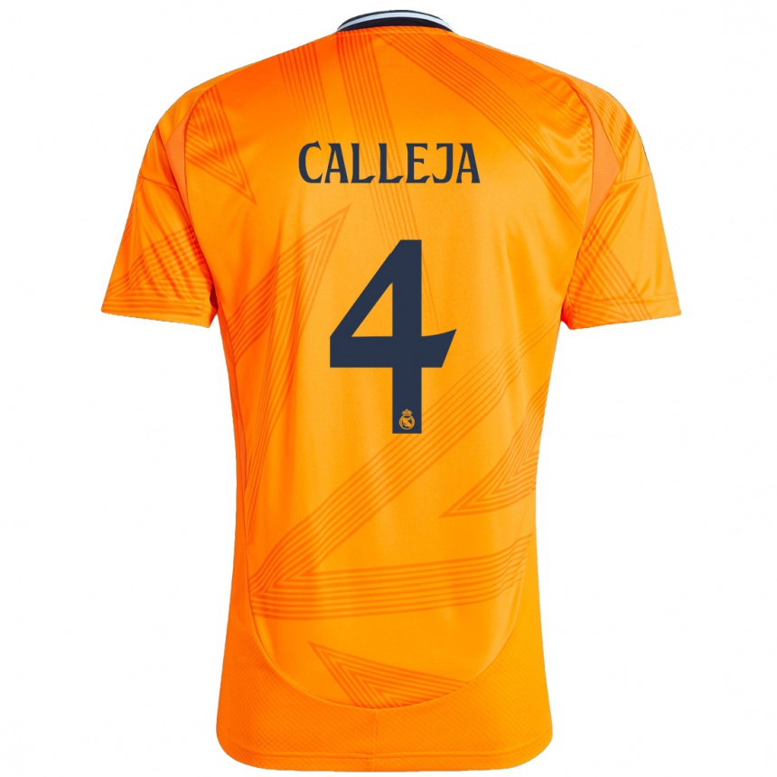 Kids Football Jaime Calleja #4 Orange Away Jersey 2024/25 T-Shirt Australia